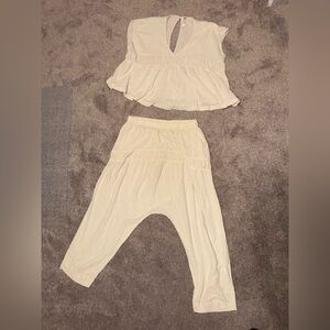 Free People Cream Two-Piece set